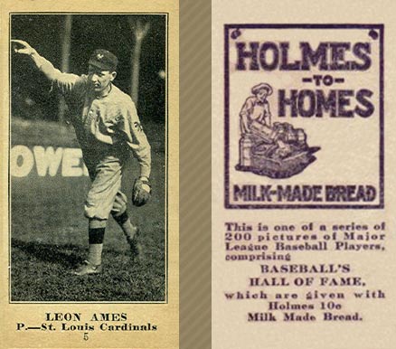 1916 Holmes for Homes Bread Leon Ames #5 Baseball Card