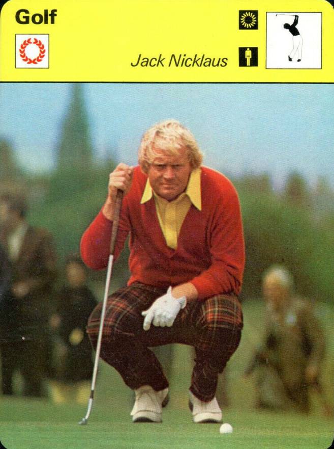 1977 Sportscaster Jack Nicklaus #02-02 Golf Card