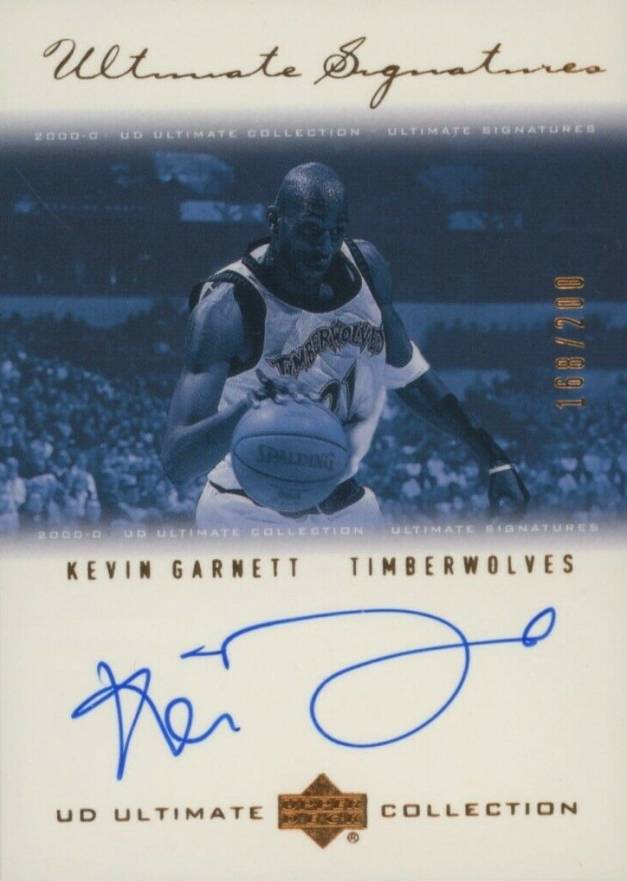 2000 Ultimate Collection Ultimate Signatures  Kevin Garnett #KG-B Basketball Card