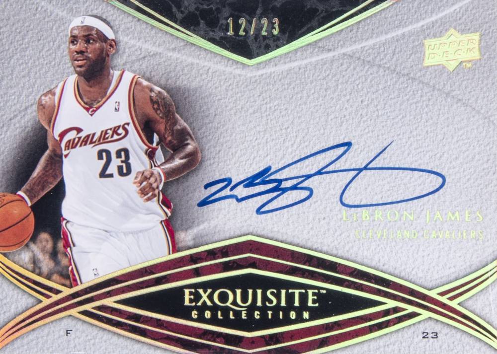 2008 Upper Deck Exquisite Collection Autographs LeBron James #LJ Basketball Card