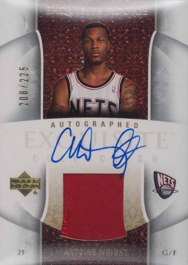 2005 Upper Deck Exquisite Collection Antoine Wright #55-AP Basketball Card