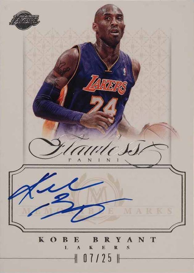 2012 Panini Flawless Memorable Marks Kobe Bryant #46 Basketball Card