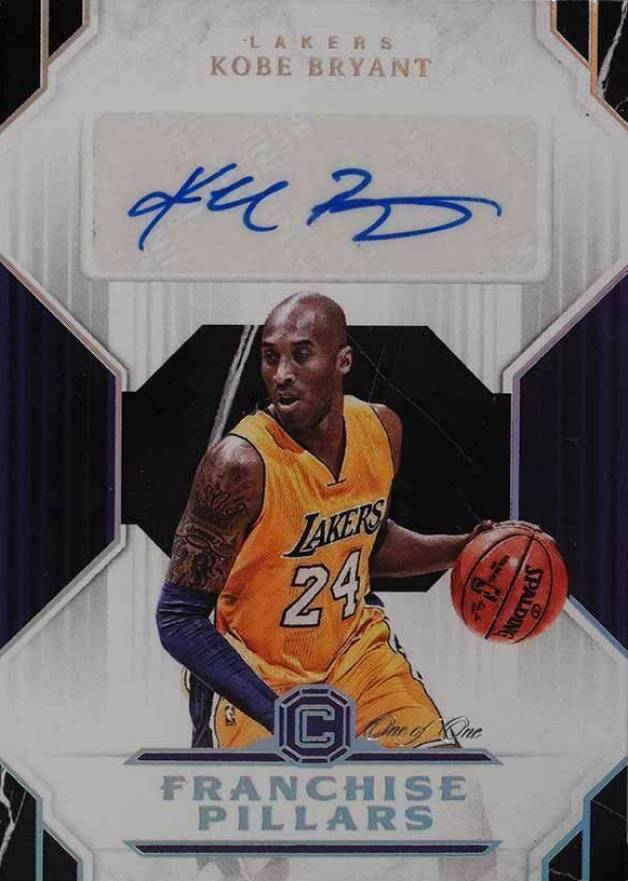2018 Panini Cornerstones Franchise Pillars Autographs Kobe Bryant #KBR Basketball Card