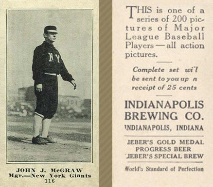 1916 Indianapolis Brewing John J. McGraw #116 Baseball Card