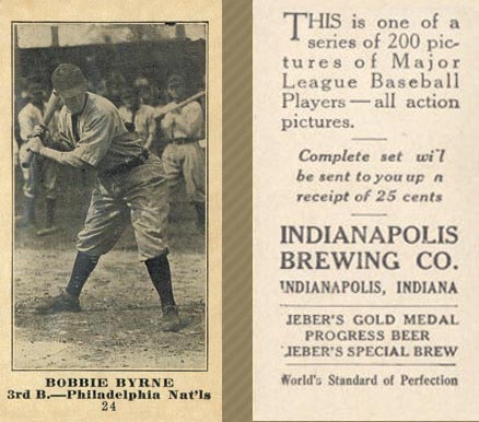 1916 Indianapolis Brewing Bobbie Byrne #24 Baseball Card