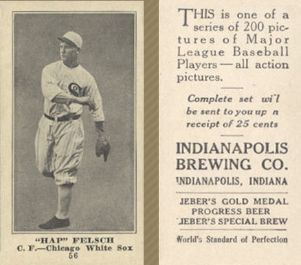1916 Indianapolis Brewing Hap Felsch #56 Baseball Card