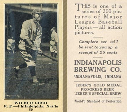 1916 Indianapolis Brewing Wilbur Good #69 Baseball Card