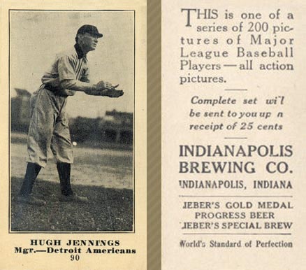 1916 Indianapolis Brewing Hugh Jennings #90 Baseball Card