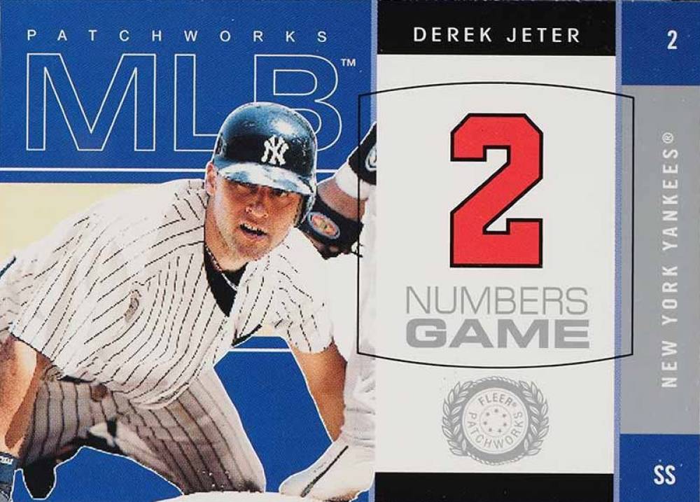 2003 Fleer Patchworks Numbers Game Derek Jeter #2 Baseball Card
