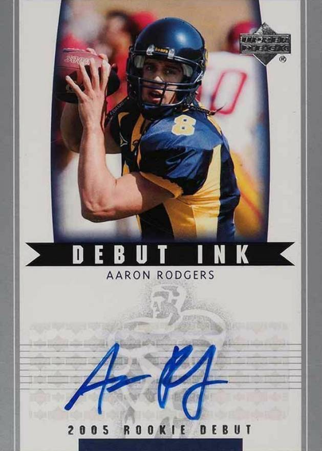 2005 Upper Deck Rookie Debut Ink Aaron Rodgers #DI-AR Football Card
