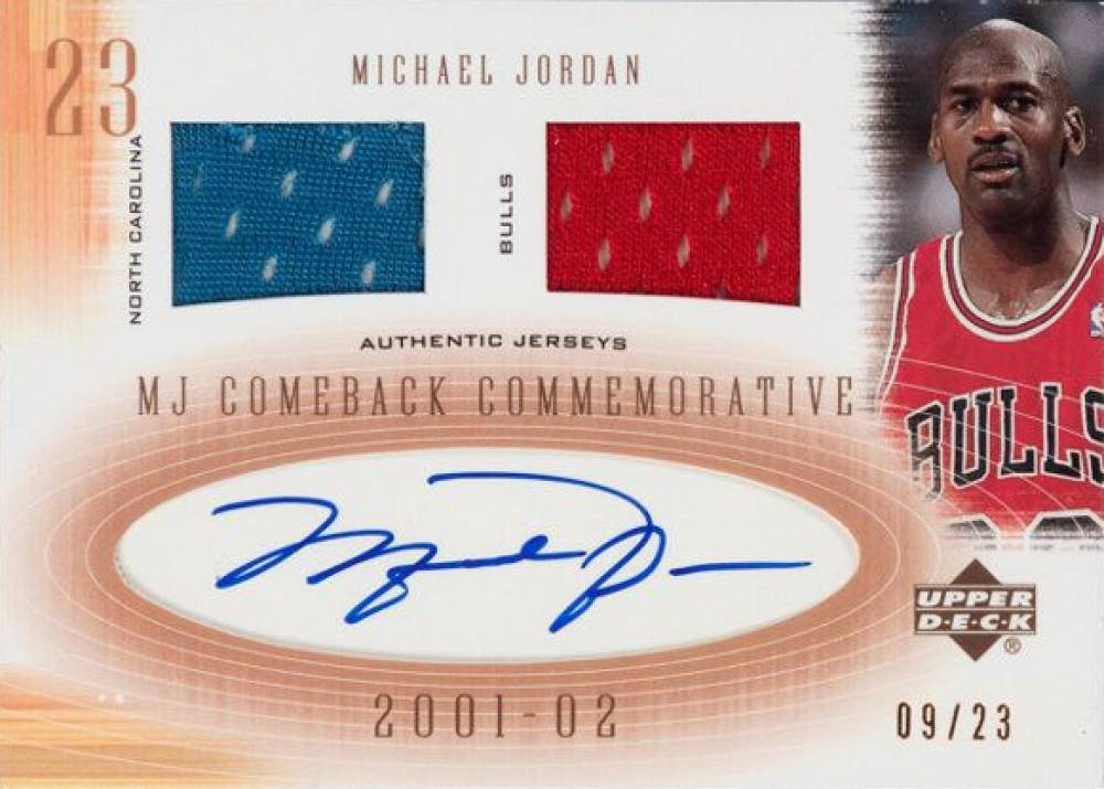 2001 Upper Deck MJ's Back Jersey Dual Autograph Michael Jordan #CCDA1 Basketball Card