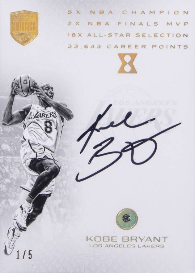 2017 Panini Kobe Eminence 33,643 Diamond Autographs Kobe Bryant #8 Basketball Card