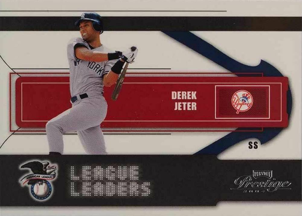 2004 Playoff Prestige League Leaders Single Derek Jeter #LL-8 Baseball Card