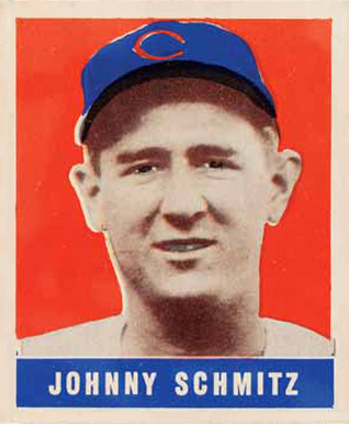 1948 Leaf Johnny Schmitz #48 Baseball Card