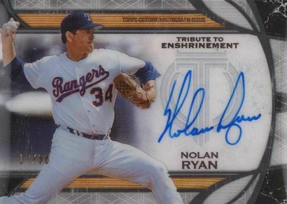 2019 Topps Tribute Tribute to Enshrinement Autographs Nolan Ryan #NR Baseball Card