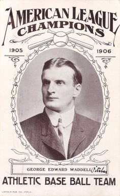 1906 Lincoln Philadelphia A's Postcards Rube Waddell #20 Baseball Card