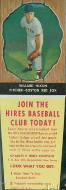 1958 Hires Root Beer Willard Nixon #47 Baseball Card