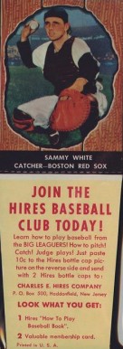 1958 Hires Root Beer Sammy White #53 Baseball Card