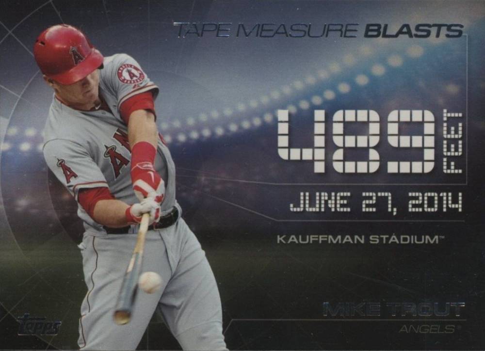 2015 Topps Update Tape Measure Blasts Mike Trout #TMB5 Baseball Card