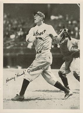 1936 Glossy Finish & Leather Henry "Hank" Greenberg # Baseball Card