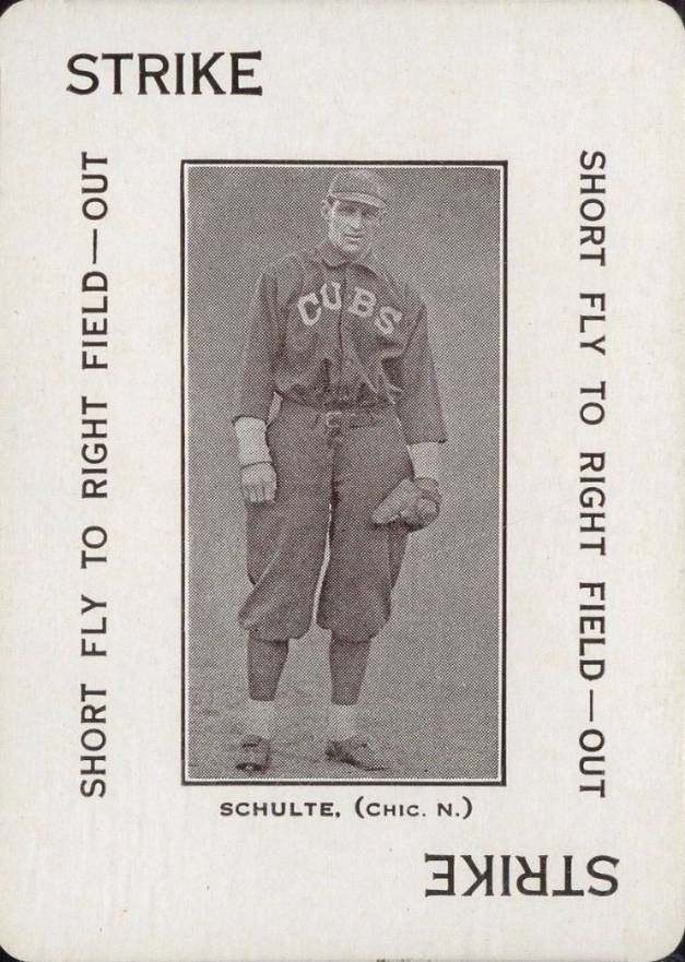 1914 Polo Grounds Game Wildfire Schulte # Baseball Card