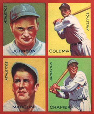 1935 Goudey 4-in-1 Coleman/Cramer/Johnson/Marcum # Baseball Card