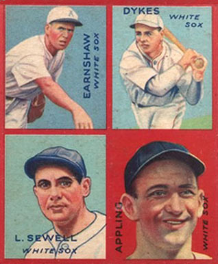1935 Goudey 4-in-1 Appling/Dykes/Earnshaw/Sewell # Baseball Card