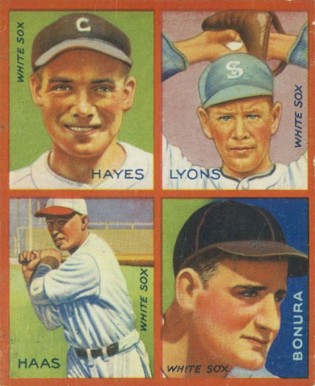 1935 Goudey 4-in-1 Bonura/Haas/Hayes/Lyons # Baseball Card