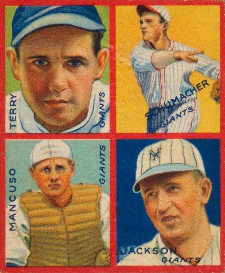 1935 Goudey 4-in-1 Jackson/Mancuso/Schumacher/Terry # Baseball Card