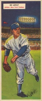 1955 Topps Doubleheaders Lopat/Haddix #41/42 Baseball Card