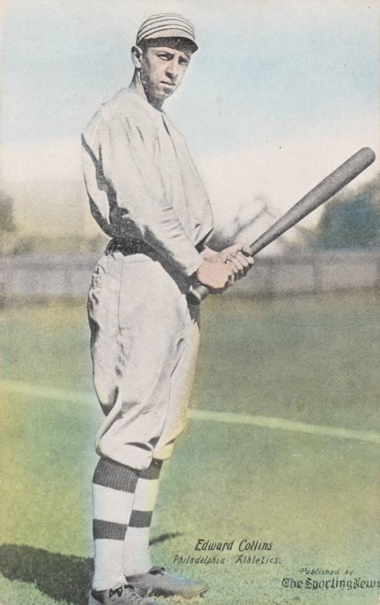 1914 Sporting News Postcards Edward Collins Philadelphia Athletcis # Baseball Card