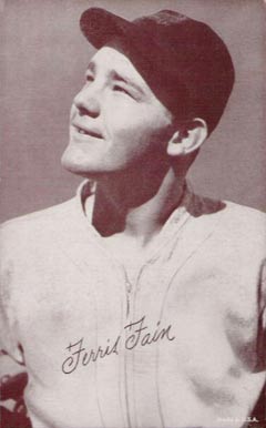 1947 Exhibits 1947-66 Ferris Fain # Baseball Card