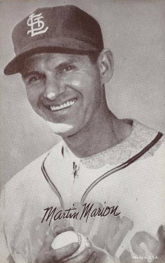 1947 Exhibits 1947-66 Martin Marion # Baseball Card