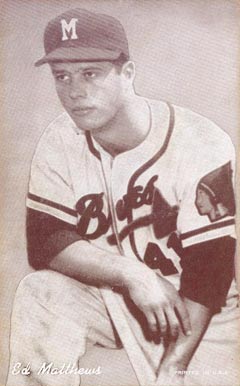 1947 Exhibits 1947-66 Eddie Matthews # Baseball Card