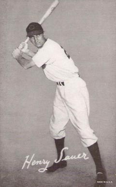 1947 Exhibits 1947-66 Henry Sauer # Baseball Card