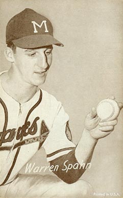 1947 Exhibits 1947-66 Warren Spahn # Baseball Card