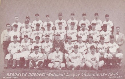 1947 Exhibits 1947-66 Dodgers Team 1949 # Baseball Card