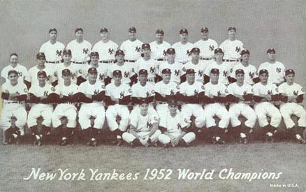 1947 Exhibits 1947-66 Yankees Team 1952 # Baseball Card