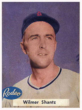 1955 Rodeo Meats Athletics Wilmer Shantz #37 Baseball Card
