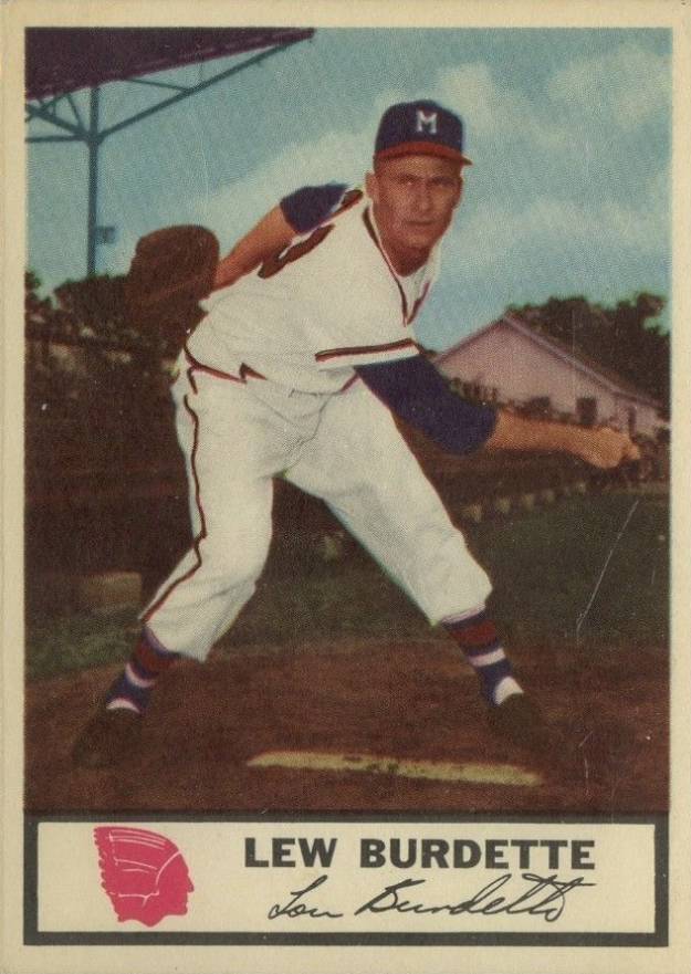 1955 Johnston Cookies Braves Lew Burdette #33 Baseball Card