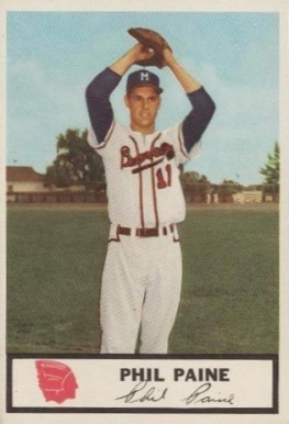 1955 Johnston Cookies Braves Phil Paine #11 Baseball Card
