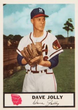 1955 Johnston Cookies Braves Dave Jolly #16 Baseball Card