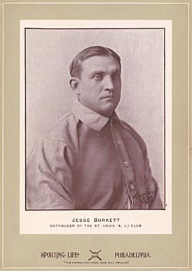 1902 Sporting Life Cabinets Jesse Burkett #80 Baseball Card