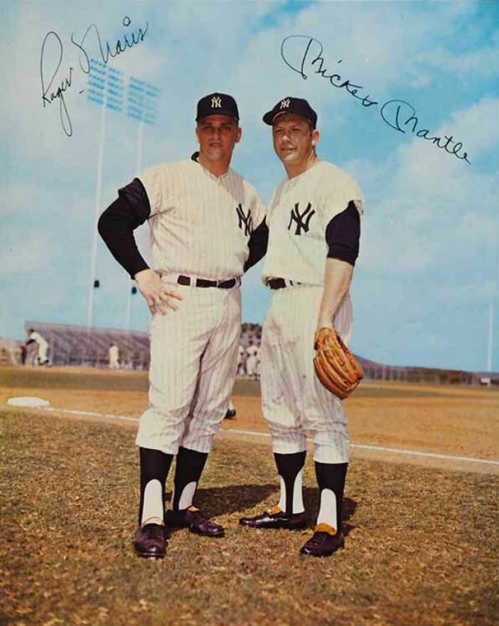 1964 Requena Yankees 8x10 Mickey Mantle/Roger Maris # Baseball Card