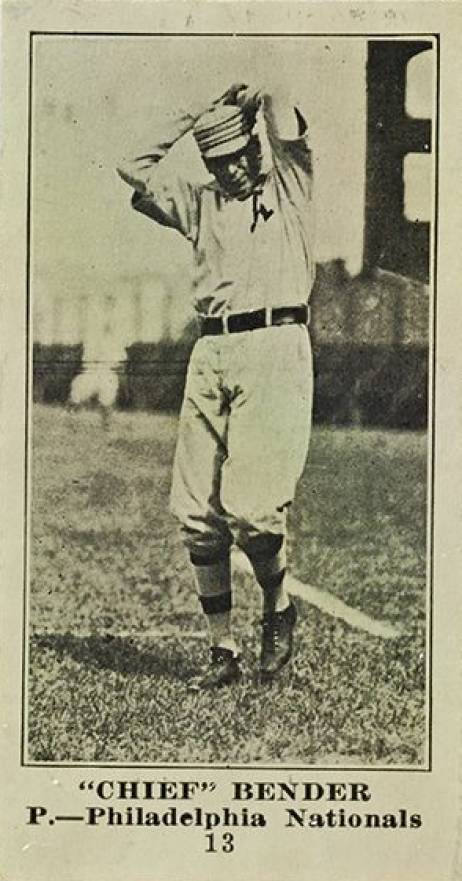 1916 Sporting News Chief Bender #13 Baseball Card