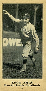 1916 Sporting News Leon Ames #5 Baseball Card