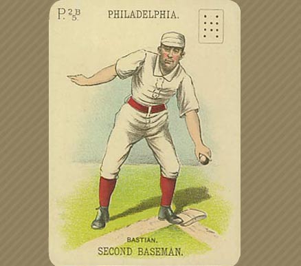1888 Baseball Playing Cards Charles Bastian # Baseball Card