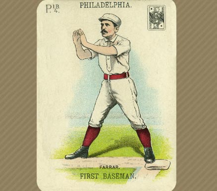 1888 Baseball Playing Cards Sid Farrar # Baseball Card