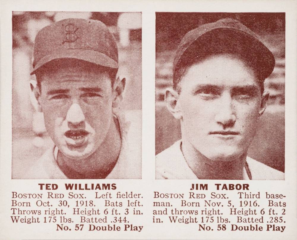 1941 Double Play Williams/Tabor #57/58 Baseball Card