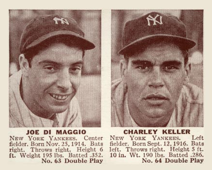 1941 Double Play DiMaggio/Keller #63/64 Baseball Card